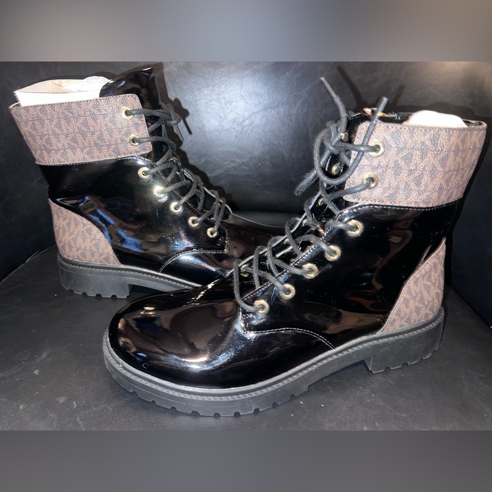 Brand New Michael Kors Leather Booties with Zipper